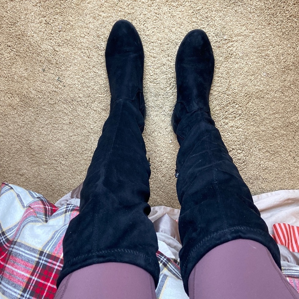 Over the Knee Velvet Boots